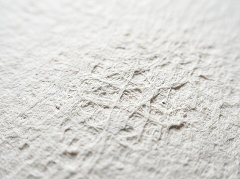 White paper texture surface for design project. Clean textured material with rough grain pattern for stationery template, mockup, concept. Minimalist abstract backdrop for creativity
