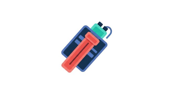Colorful electronic USB flash drive.