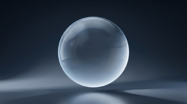 Glass Sphere Photography Background Transparent Orb Minimal Luxury Abstract Lighting