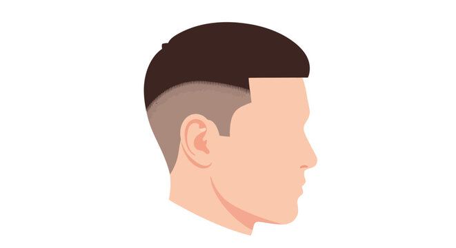 Modern Man Haircut Illustration: Undercut Fade Style