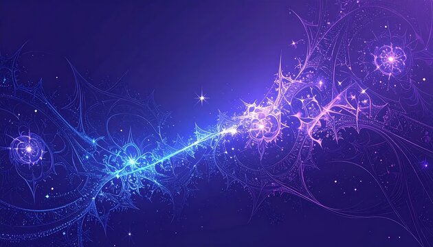 Abstract digital network data flow visualization.