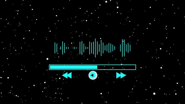 Line audio wave visualization voice record, sound wave animation , line digital minimalist voice on transparent background Audio Equalizer Background Animation. Overlay.4k video