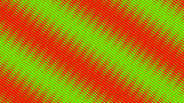 Vibrant red and green plaid pattern on textured fabric close-up