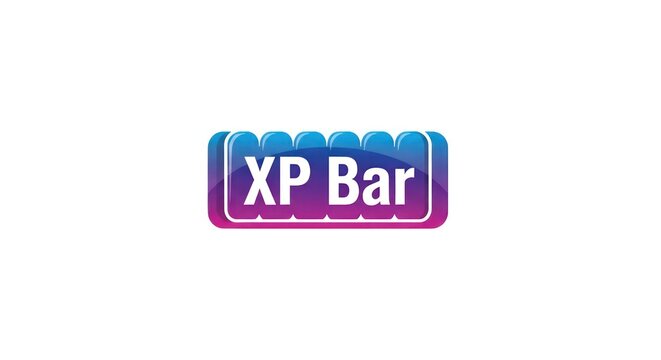 XP Bar logo gaming experience icon.