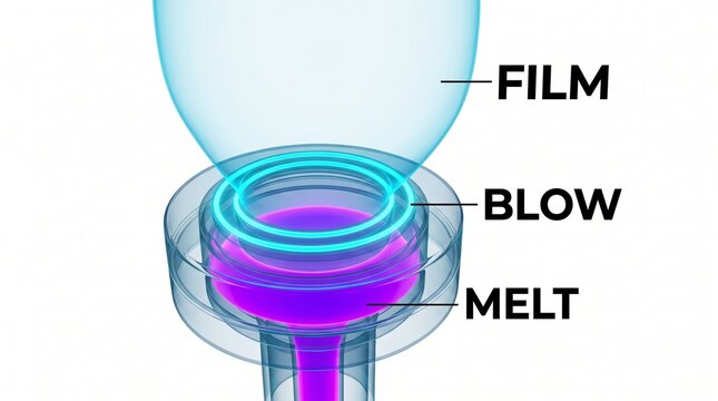 Creative Plastic manufacturing process, blow molding technique, melt blown, film extrusion 2k