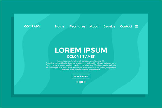 A sample web page header template.