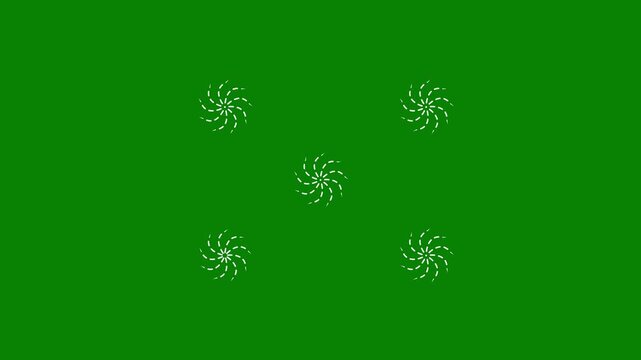 Elegant fireworks line blast, glowing circle burst motion graphic, festive explosion ellipse element, flat vector doodle pop up transition, shiny spark overlay, 4k green screen background.