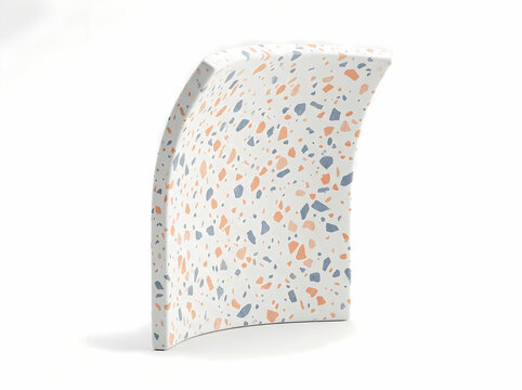 Modern terrazzo stone slab with colorful marble chips