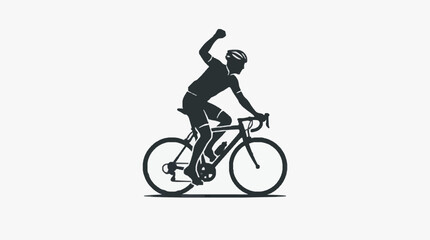 Obraz premium Cyclist performing a wheelie on a mountain bike.