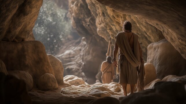 David quietly spares King Saul&rsquo;s life in the darkness of the cave, choosing mercy and trust in God&rsquo;s timing rather than taking vengeance into his own hands.
