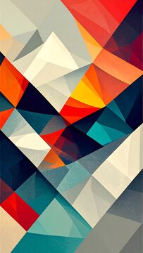 Colorful geometric abstract pattern design.
