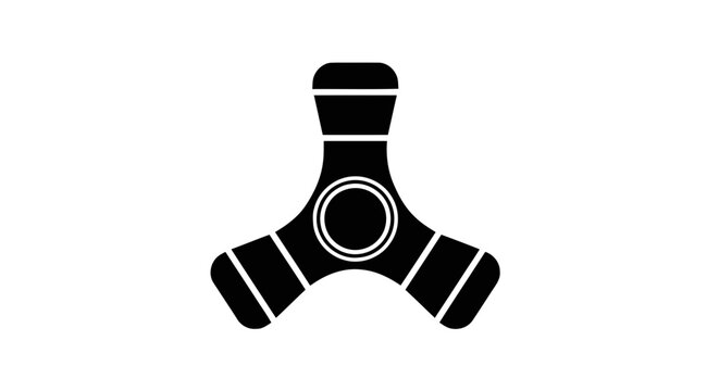 Vector illustration of fidget spinner icon, simple style on a transparent background