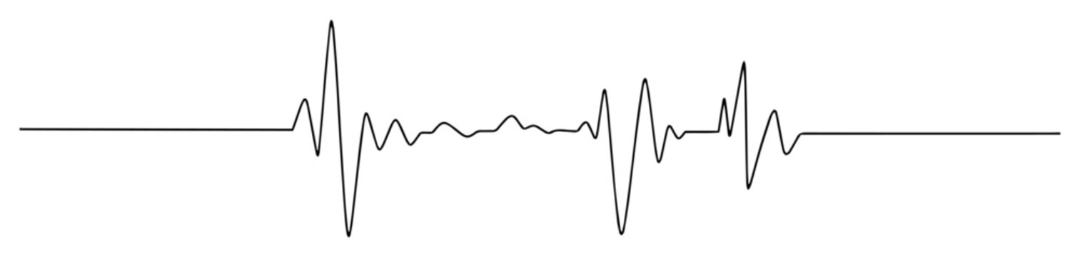 sound wave icon &ndash; audio waveform sharp peaks