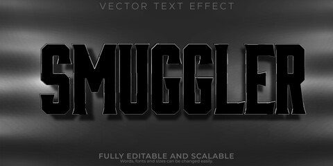 Gangsta chrome text effect, editable metallic and shiny text style © QuillArtistry