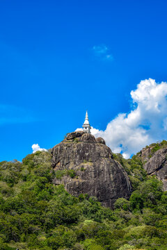 Sky Stupa (Ahasmaligawa) of Dimbulagala Raja Maha Viharaya (Dimbulagala Aranya Senasanaya, Dimbulagala Forest Monastery), Dimbulagala, Polonnaruwa, Sri Lanka.