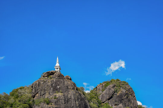 Sky Stupa (Ahasmaligawa) of Dimbulagala Raja Maha Viharaya (Dimbulagala Aranya Senasanaya, Dimbulagala Forest Monastery), Dimbulagala, Polonnaruwa, Sri Lanka.