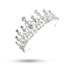 Shiny silver crown with gems on transparent background © New Africa