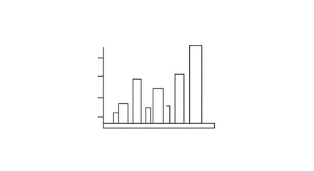 Obraz premium Bar chart icon, simple style