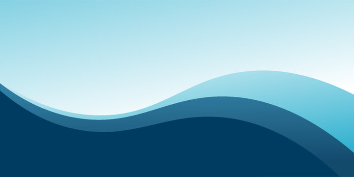 Abstract transparent blue wave presentation background