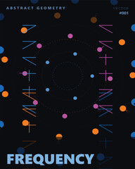 Fototapeta premium Abstract geometry pattern with colorful dots and lines