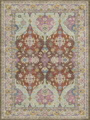 Naklejka premium Digital textured modern rug, classic carpet , traditional rug ,textile flooring rug , covering floor , mat , runner ,carpet pattern , sublimatation design , direct printing design,