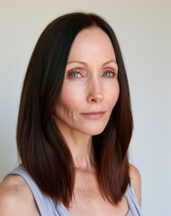 Fototapeta premium Elegant Mature Woman With Long Hair