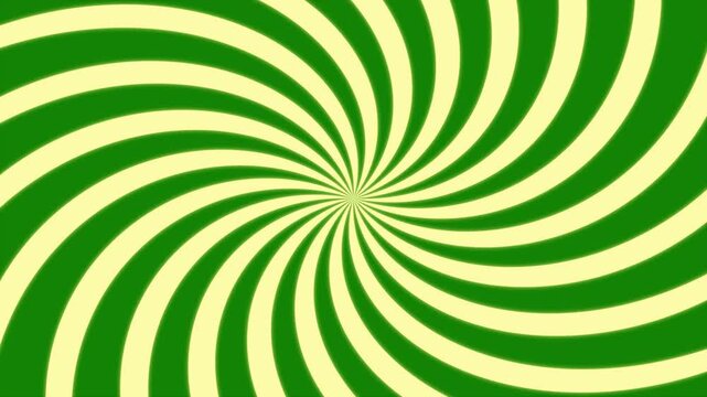 Vibrant yellow sunburst rotating animation 4k loop, kinetic pop art comic background with spinning rays, dynamic radial speed lines background for cartoon and manga videos.
