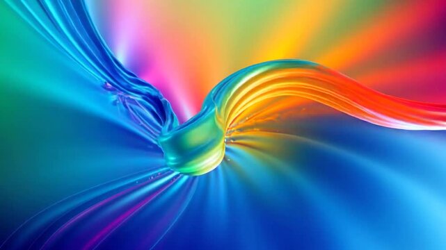 Fluid liquid curvy colorful wavy animation video