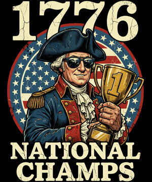 1776 National Champs George Washington Patriot American Independence