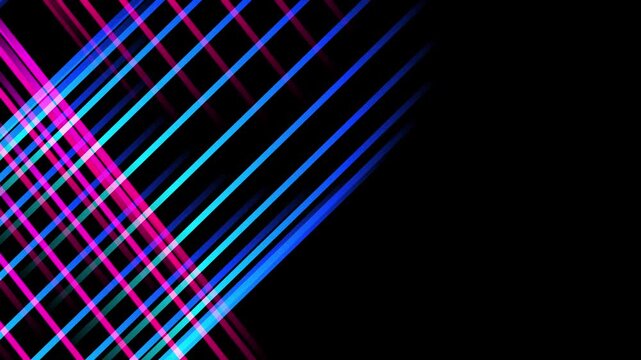 Abstract Intersection of Neon Light Lines 4K