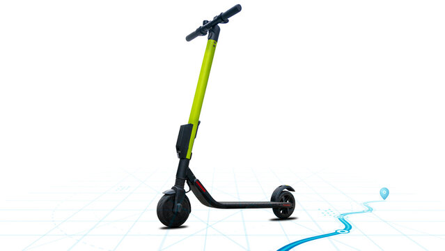 Smart scooter connected mobility system with digital panels.