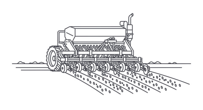 Tractor Seeder Farm Equipment Machinery.