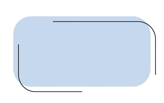 Light blue rounded rectangle with black outline and lines