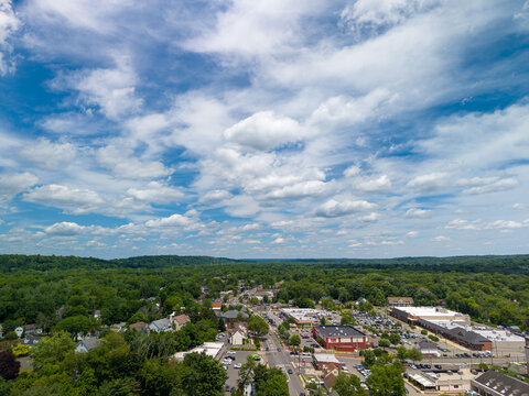Berkeley heights new jersey suburban town aerial view