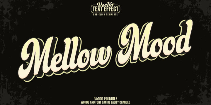 Vintage editable text effect, customizable retro and classic 3d font style