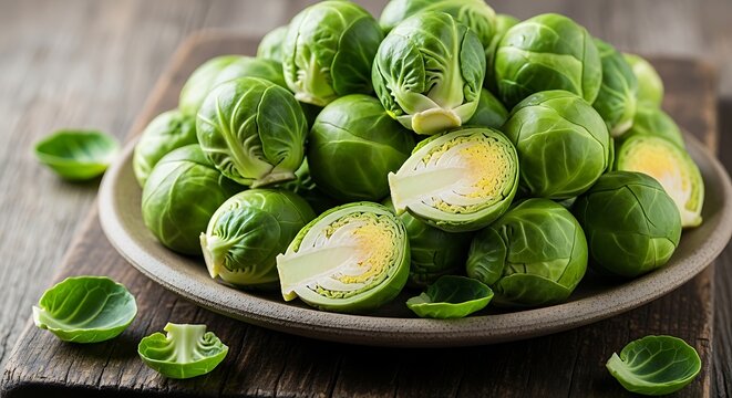 Green Brussels Sprouts Harvest
