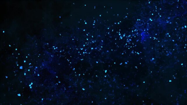 Impact Blue Lava Fire and Blue Ember Particles Loop Alpha Background