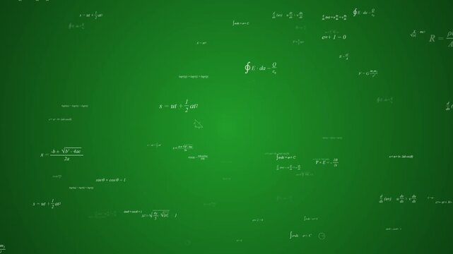 floating Math and Physics Equations on Green Screen