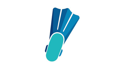Blue Flippers for Swimming and Diving, Water Sports Equipment © personal