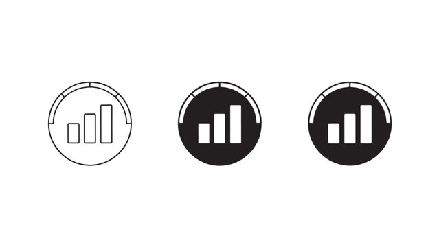 Minimalist signal strength and connectivity icons