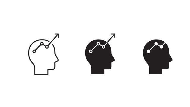 Minimalist forward‑thinking and mental growth icons