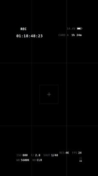 Vertical 4K Camera Viewfinder Screen Overlay 24fps