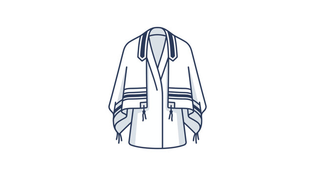 Jewish Prayer Shawl Tallit Illustration Icon