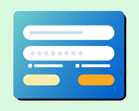 Login Form UI Design with Input Fields and Buttons.