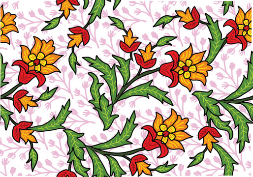 Batik with unique and distinctive flora and fauna motifs is suitable for various design printing needs.