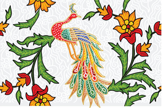 Batik with unique and distinctive flora and fauna motifs is suitable for various design printing needs.