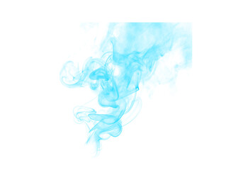 Wispy blue smoke plume swirling in water with abstract transparent gradient creative background underwater ethereal movement backdrop wallpaper minimalist © Flatcore