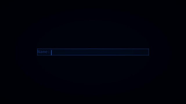 Blue Neon Blinking Pipe Cursor Input Field Animation Black Background 4K