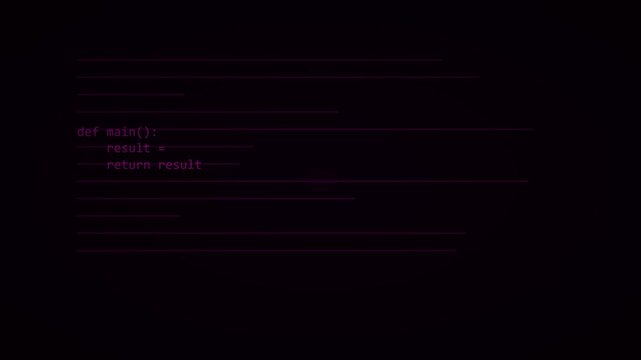 Magenta Neon Blinking Thick Bar Cursor Code Editor Animation Black Background 4K