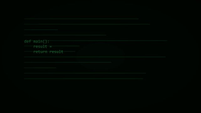 Green Neon Blinking Thick Bar Cursor Code Editor Animation Black Background 4K